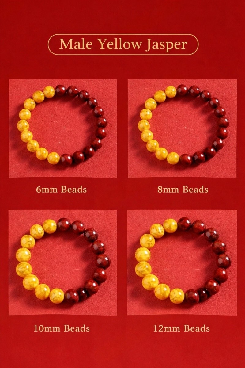Natural Cinnabar & Realgar Yin-Yang Bracelet | Feng Shui Jewelry