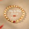 Protective Lotus Steps Amber Bracelet | Buddhist Spiritual Jewelry