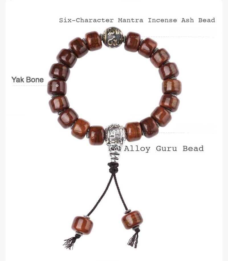 Yak Bone Mantra Bracelet – Tibetan Zen Beaded Bracelet