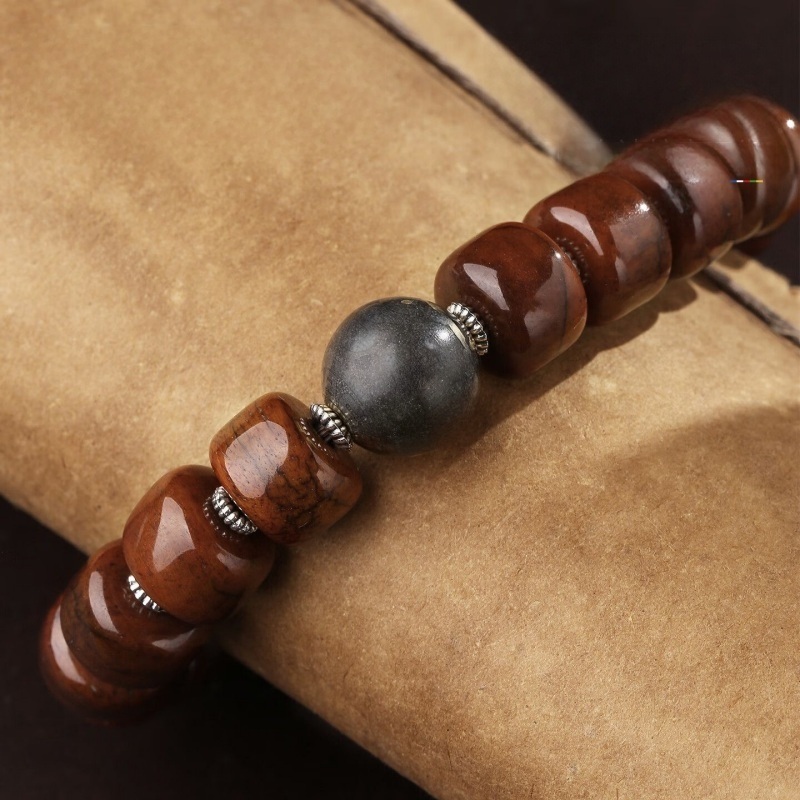 Tibetan Dzi Eye Bead Bracelet – Yak Bone Himalayan Bracelet