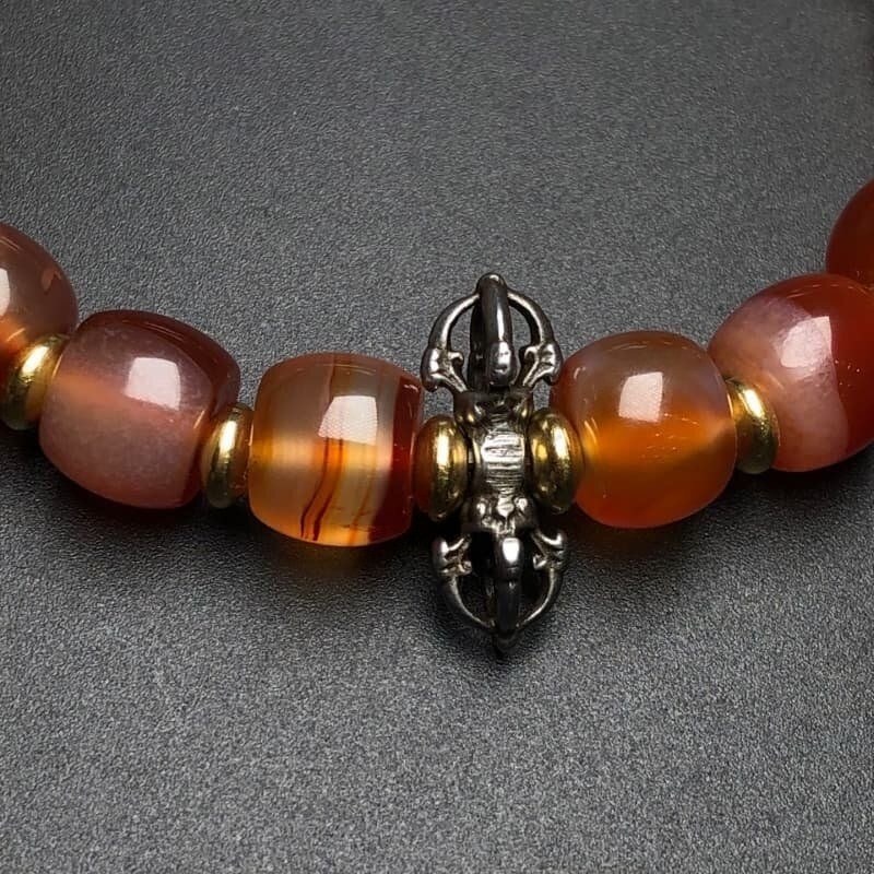 Seven-Eye Dzi Agate Bracelet – Tibetan Zen Jewelry