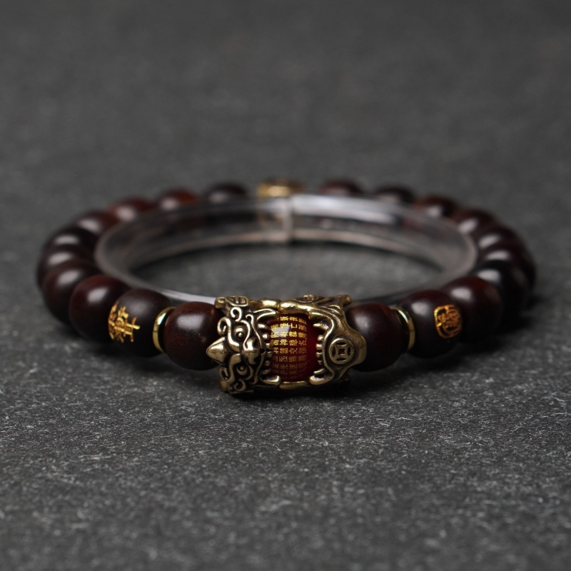 Thunder peach wood pixiu wealth bracelet