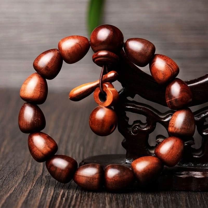 Peach wood meditation blessing bracelet
