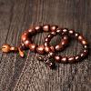 Peach wood meditation blessing bracelet