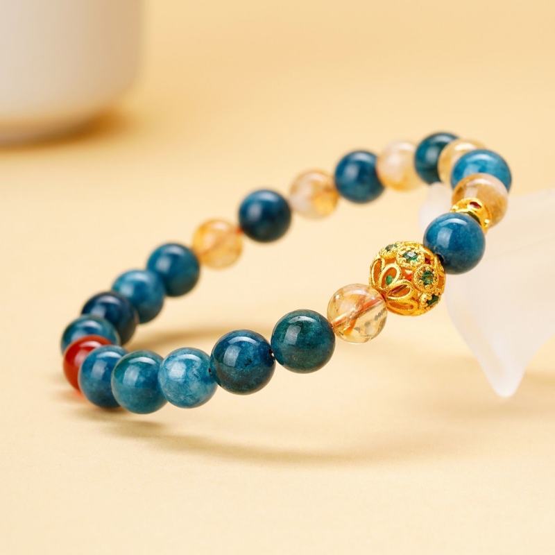 Natural lapis pyrite wenshu bracelet