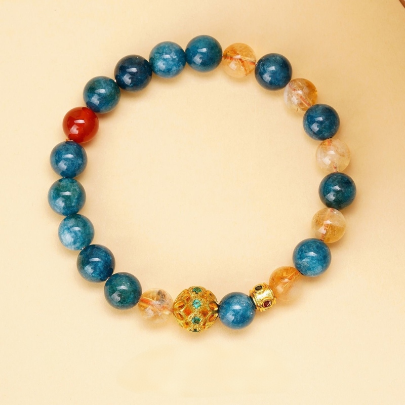Natural lapis pyrite wenshu bracelet