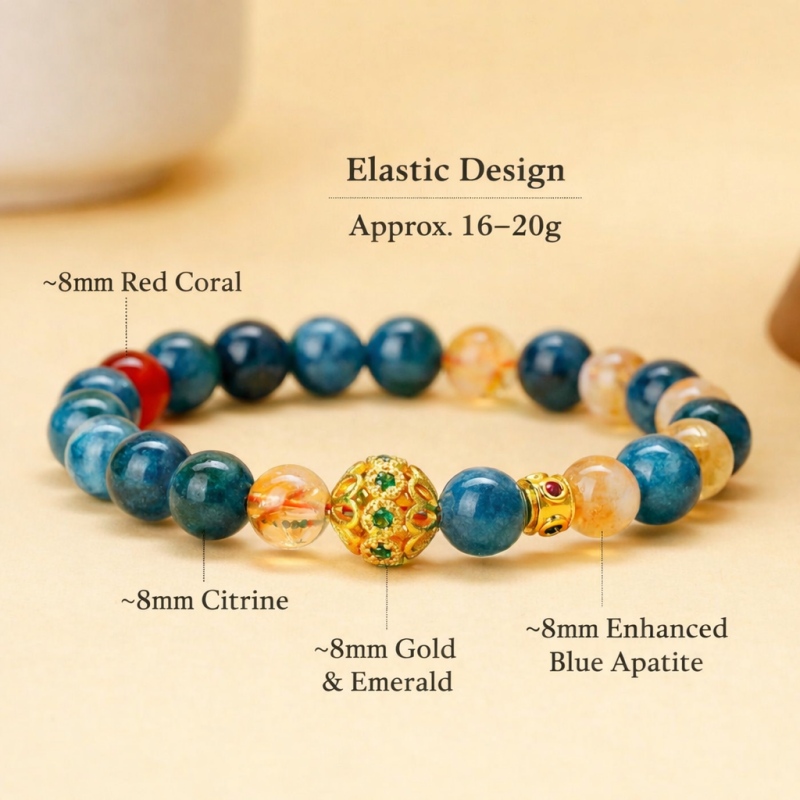 Natural lapis pyrite wenshu bracelet