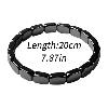 Hematite black stone square bead bracelet
