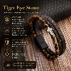 Cross Leather & Black Obsidian Bracelet