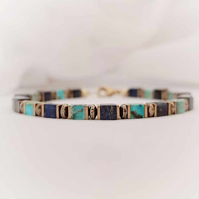Turquoise Lapis Wealth Energy Bracelet