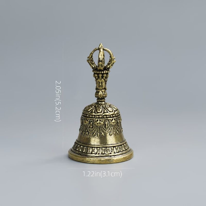 Hand-Carved Bronze Healing Bell Shaker