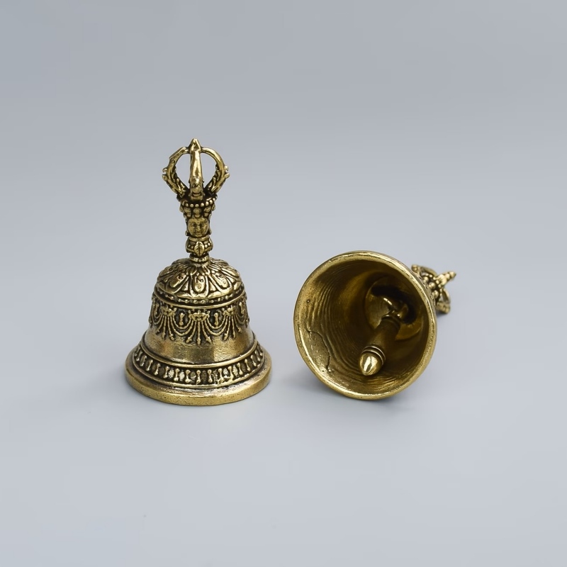 Hand-Carved Bronze Healing Bell Shaker