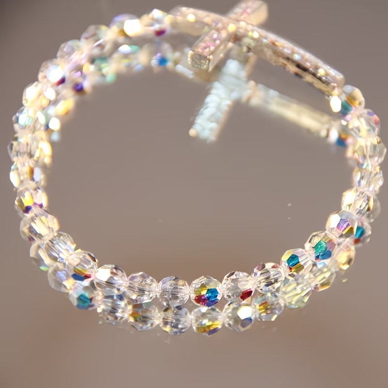 Crystal Cross Bracelet for Women
