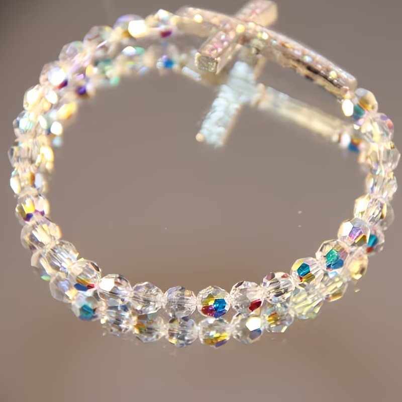 Crystal Cross Bracelet for Women
