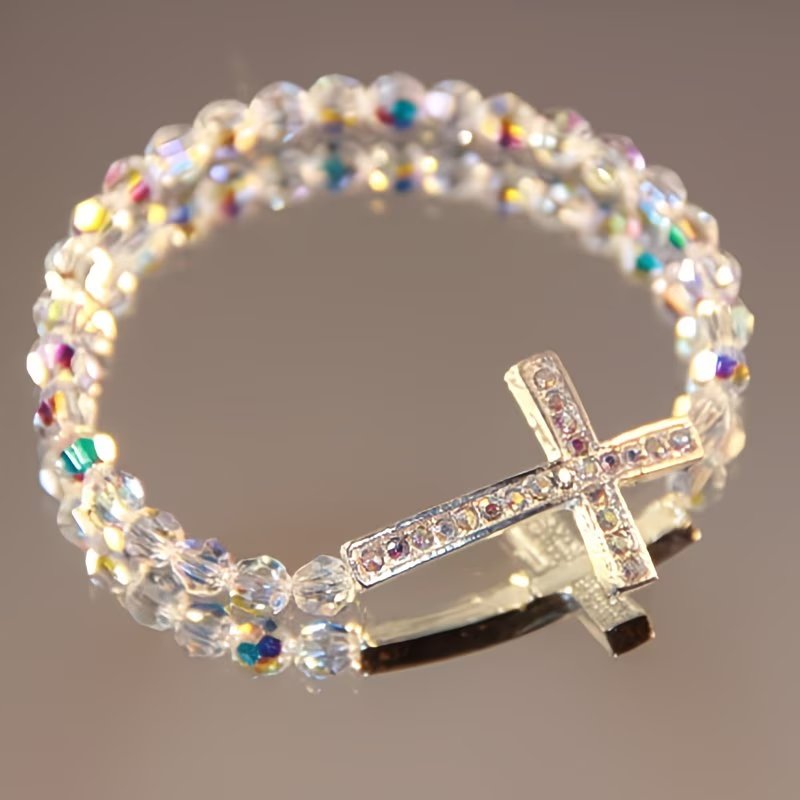 Crystal Cross Bracelet for Women