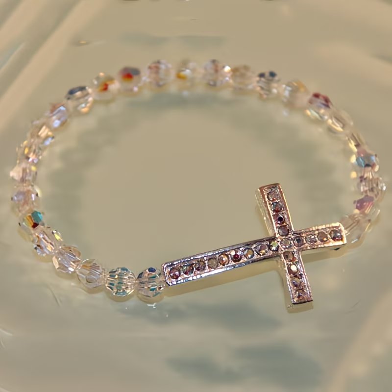 Crystal Cross Bracelet for Women