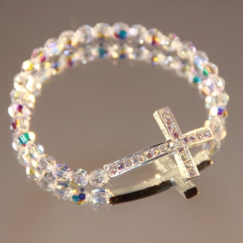 Crystal Cross Bracelet for Women