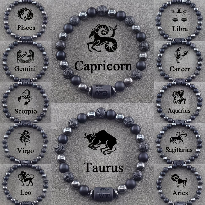 Zodiac Natural Stone Couple Bracelet