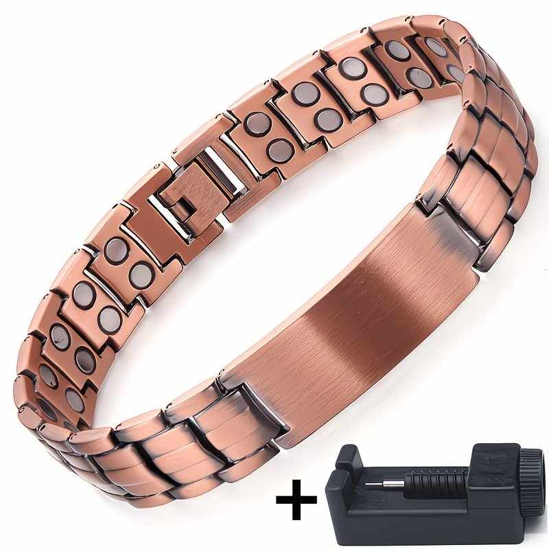 Vintage Copper Magnetic Cross Bracelet