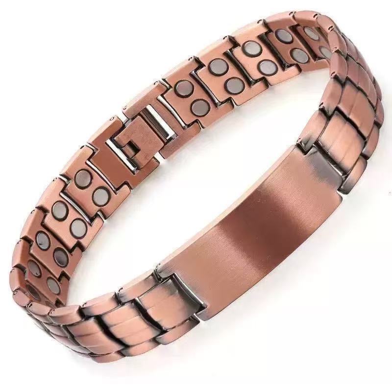 Vintage Copper Magnetic Cross Bracelet