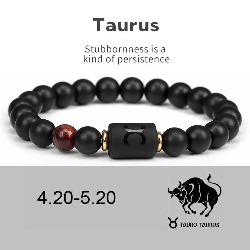 Zodiac Natural Stone Couple Bracelet