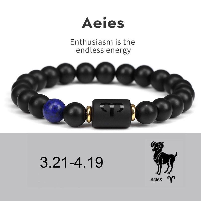 Zodiac Natural Stone Couple Bracelet