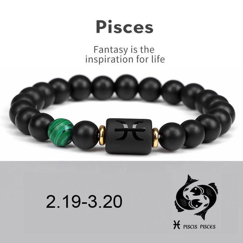 Zodiac Natural Stone Couple Bracelet