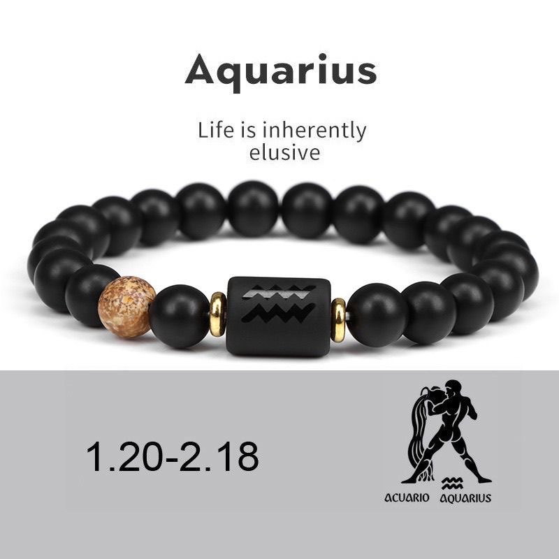 Zodiac Natural Stone Couple Bracelet