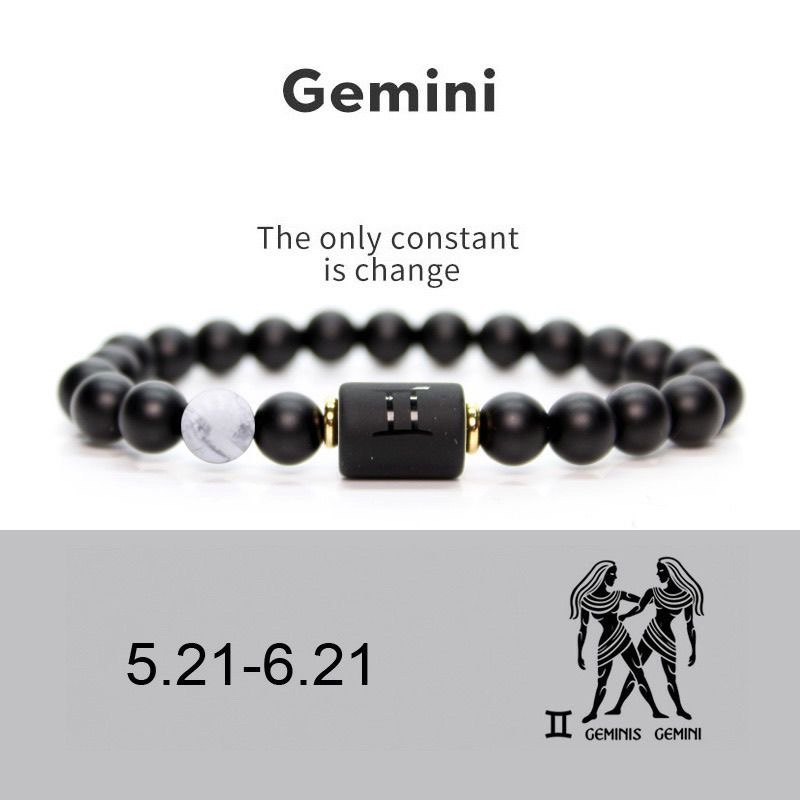 Zodiac Natural Stone Couple Bracelet