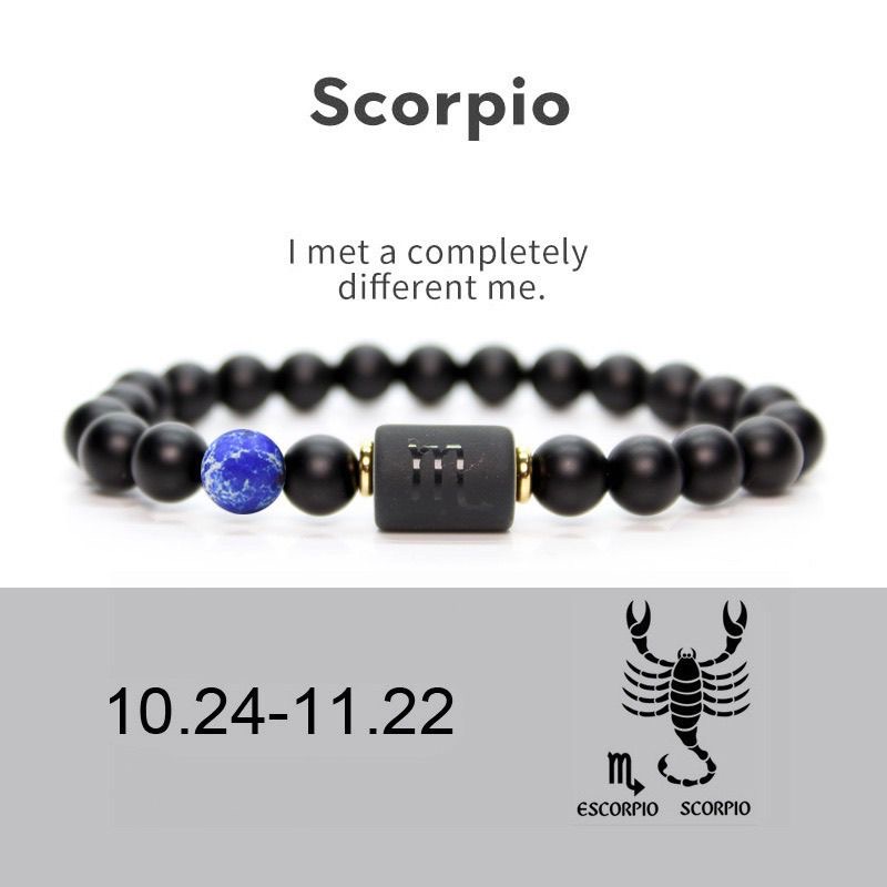 Zodiac Natural Stone Couple Bracelet