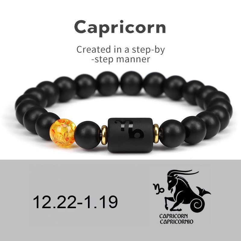 Zodiac Natural Stone Couple Bracelet