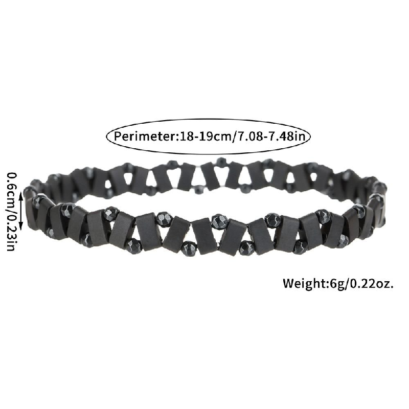 Double Row Natural Tiger Eye Hematite Strength Feng Shui Bracelet