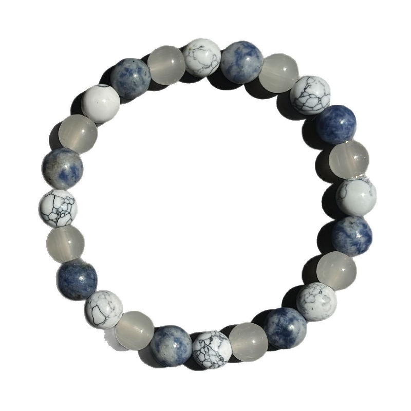 Bohemian Blue Sodalite Feng Shui Crystal Bracelet Planet Gift