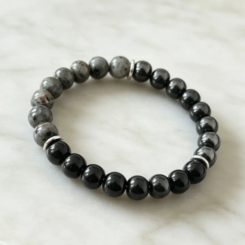 Obsidian Protection Bracelet Black Hematite Bead
