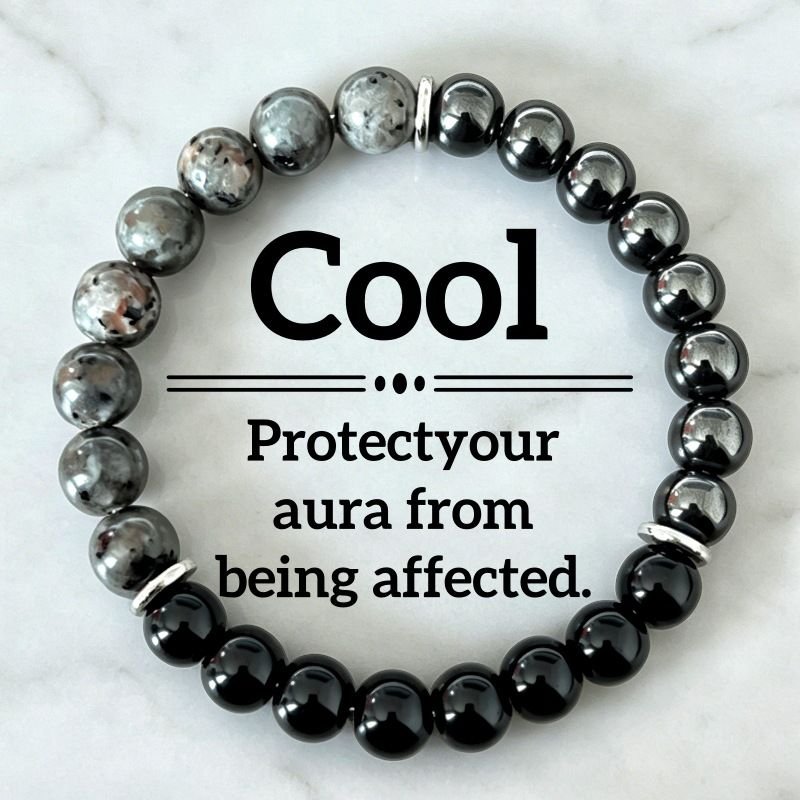 Obsidian Protection Bracelet Black Hematite Bead