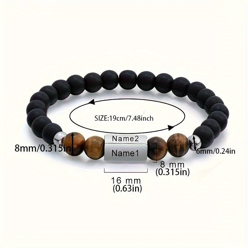 Men's Volcanic Stone Tiger Eye Feng Shui Lucky Bracelet