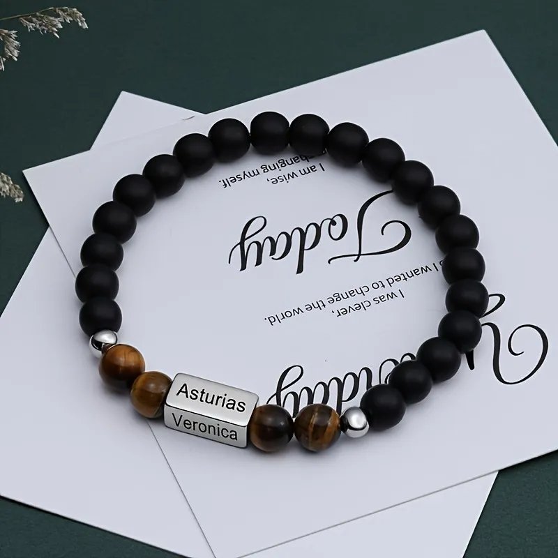 Men's Volcanic Stone Tiger Eye Feng Shui Lucky Bracelet
