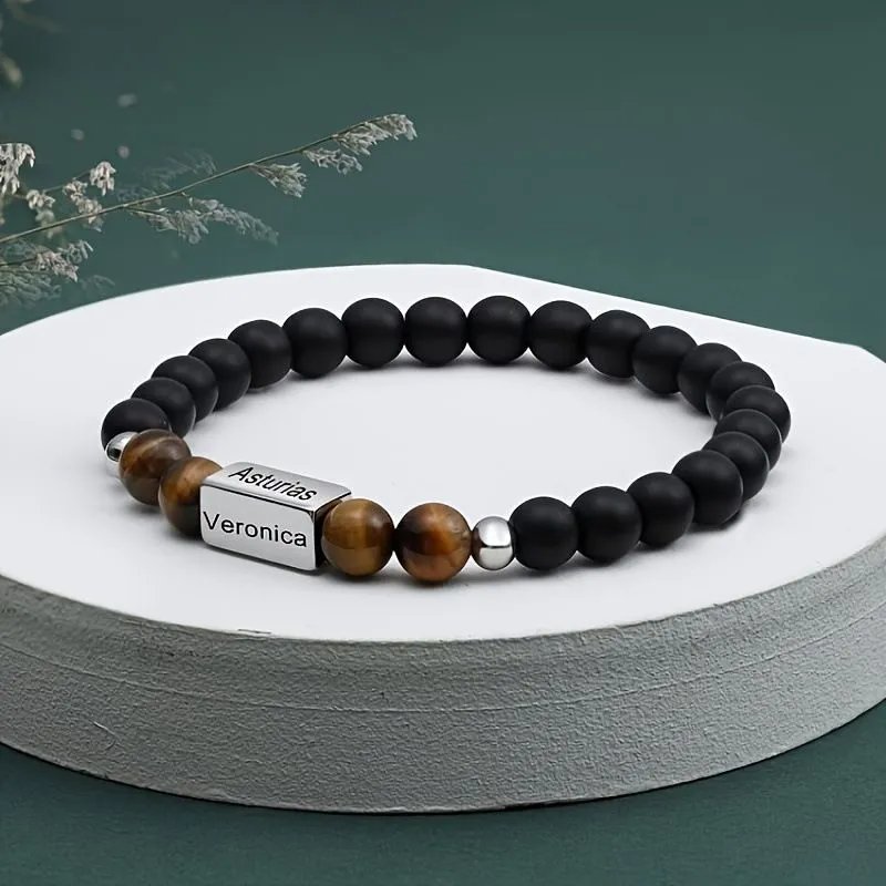 Men's Volcanic Stone Tiger Eye Feng Shui Lucky Bracelet