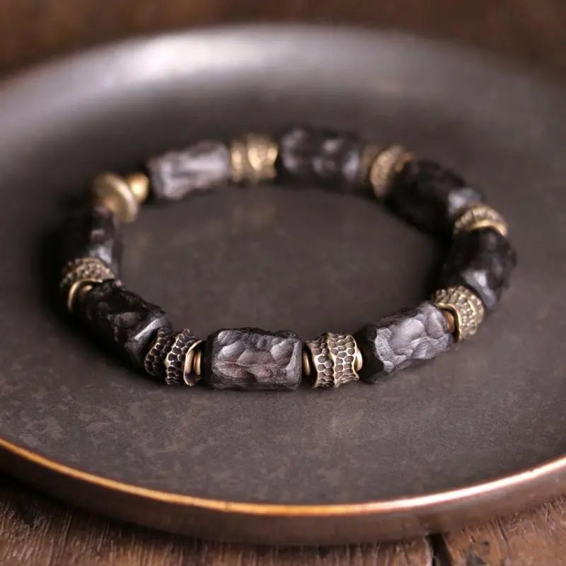 Handcrafted Retro Chinese Fengshui Ethnic Texture Bracelet for Men Women