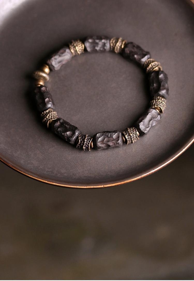 Handcrafted Retro Chinese Fengshui Ethnic Texture Bracelet for Men Women