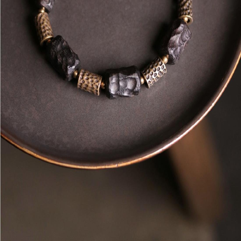 Handcrafted Retro Chinese Fengshui Ethnic Texture Bracelet for Men Women