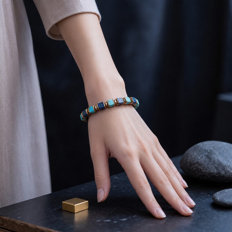 Turquoise Lapis Wealth Energy Bracelet