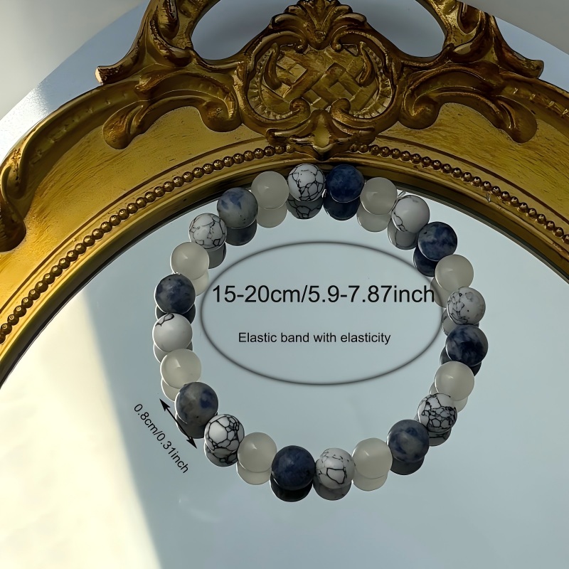 Bohemian Blue Sodalite Feng Shui Crystal Bracelet Planet Gift