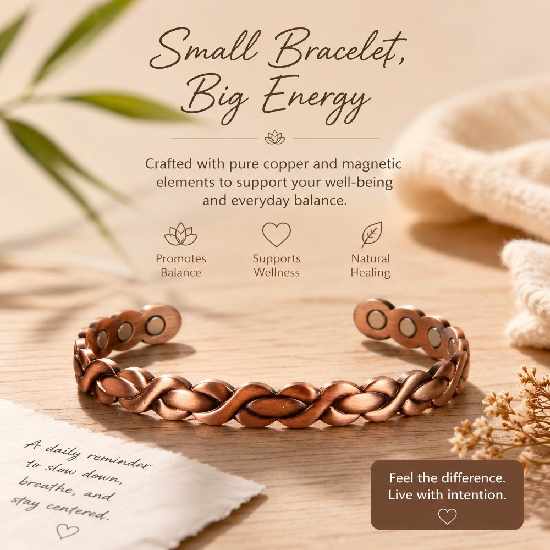 Magnetic Copper Healing Cuff Bracelet – A Simple Way to Restore Balance