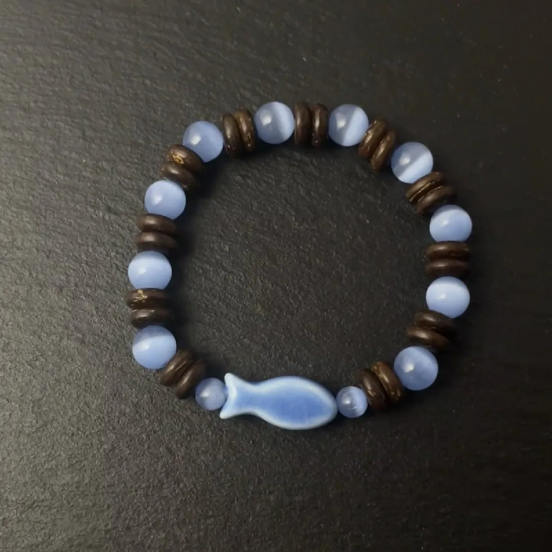 Feng Shui Obsidian Beaded Bracelet Chinese Prosperity Stone For Women