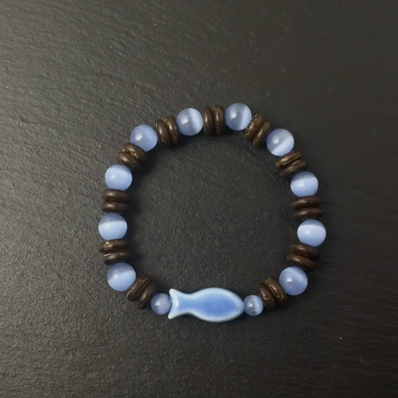 Feng Shui Obsidian Beaded Bracelet Chinese Prosperity Stone For Women