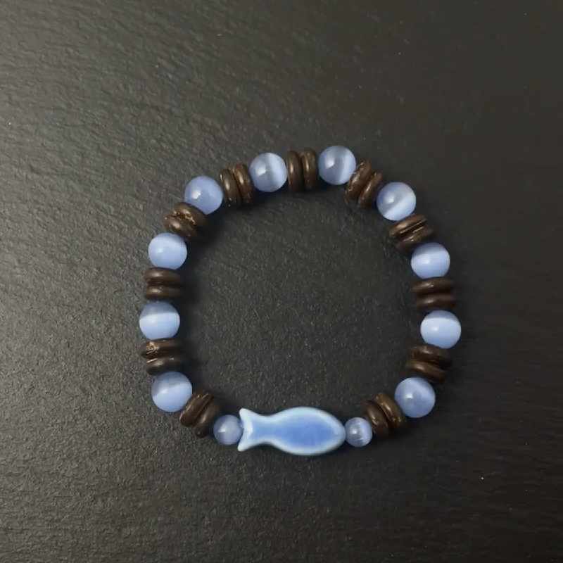 Feng Shui Obsidian Beaded Bracelet Chinese Prosperity Stone For Women