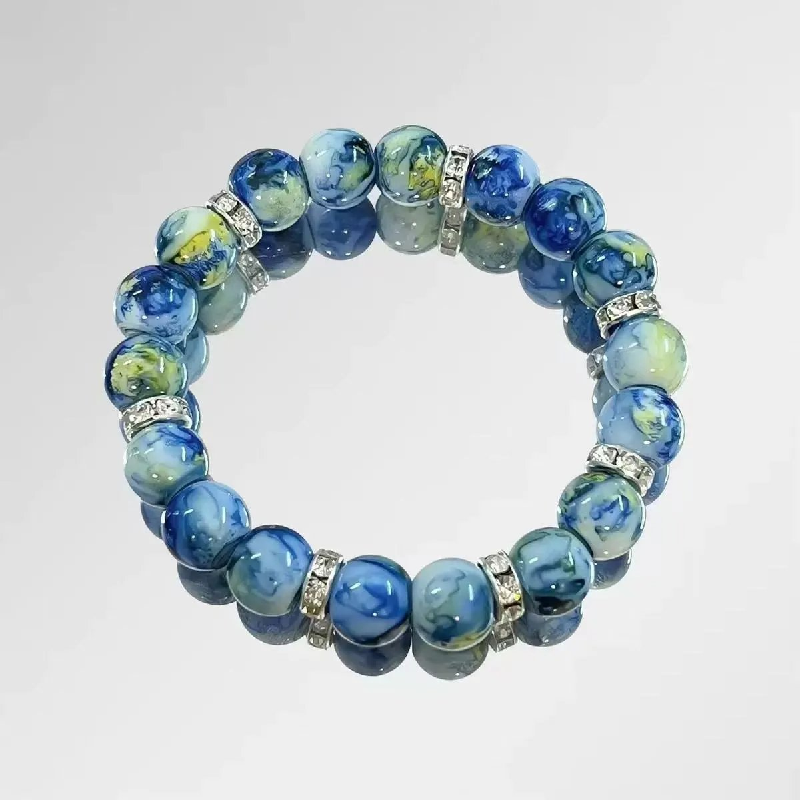 Feng Shui Van Gogh Starry Night Lucky Beaded Bracelet for Women
