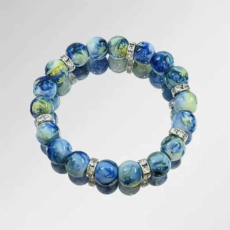 Feng Shui Van Gogh Starry Night Lucky Beaded Bracelet for Women