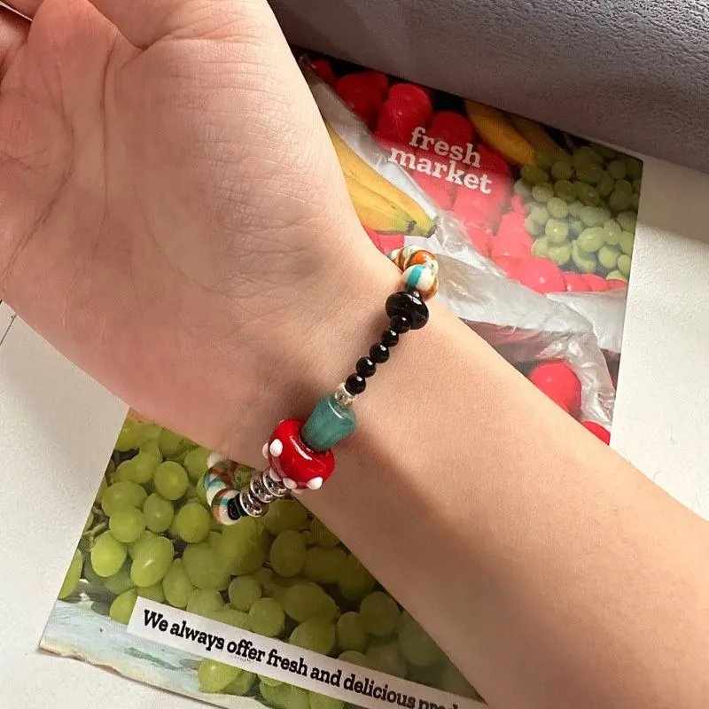 Feng Shui Bracelet: Hematite Obsidian Prosperity Couple Beads